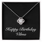 Happy Birthday Vilma v2 - Love Knot Necklace