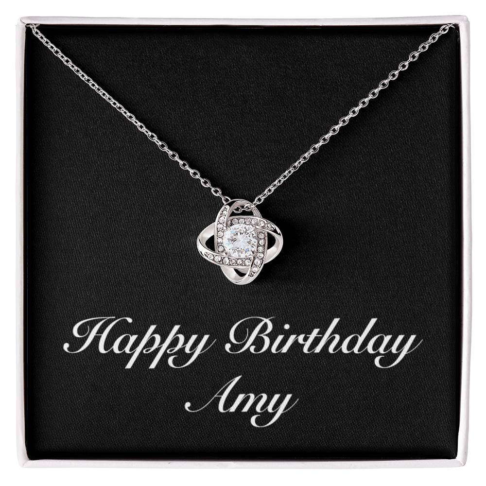 Happy Birthday Amy v2 - Love Knot Necklace