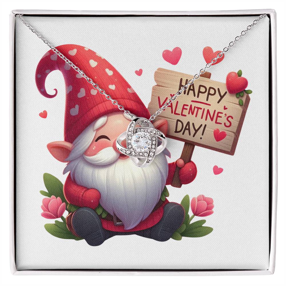 Happy Valentine's Day Gnomes 026 - Love Knot Necklace