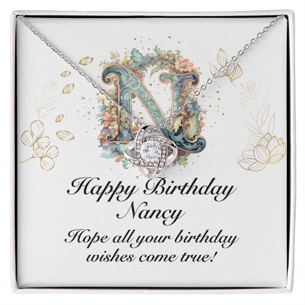 Happy Birthday Nancy v01 - Love Knot Necklace