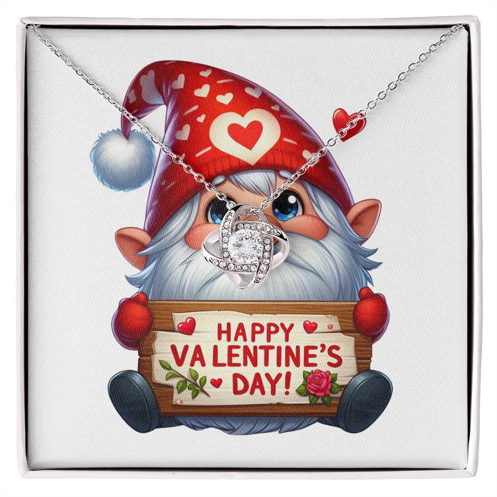 Happy Valentine's Day Gnomes 012 - Love Knot Necklace