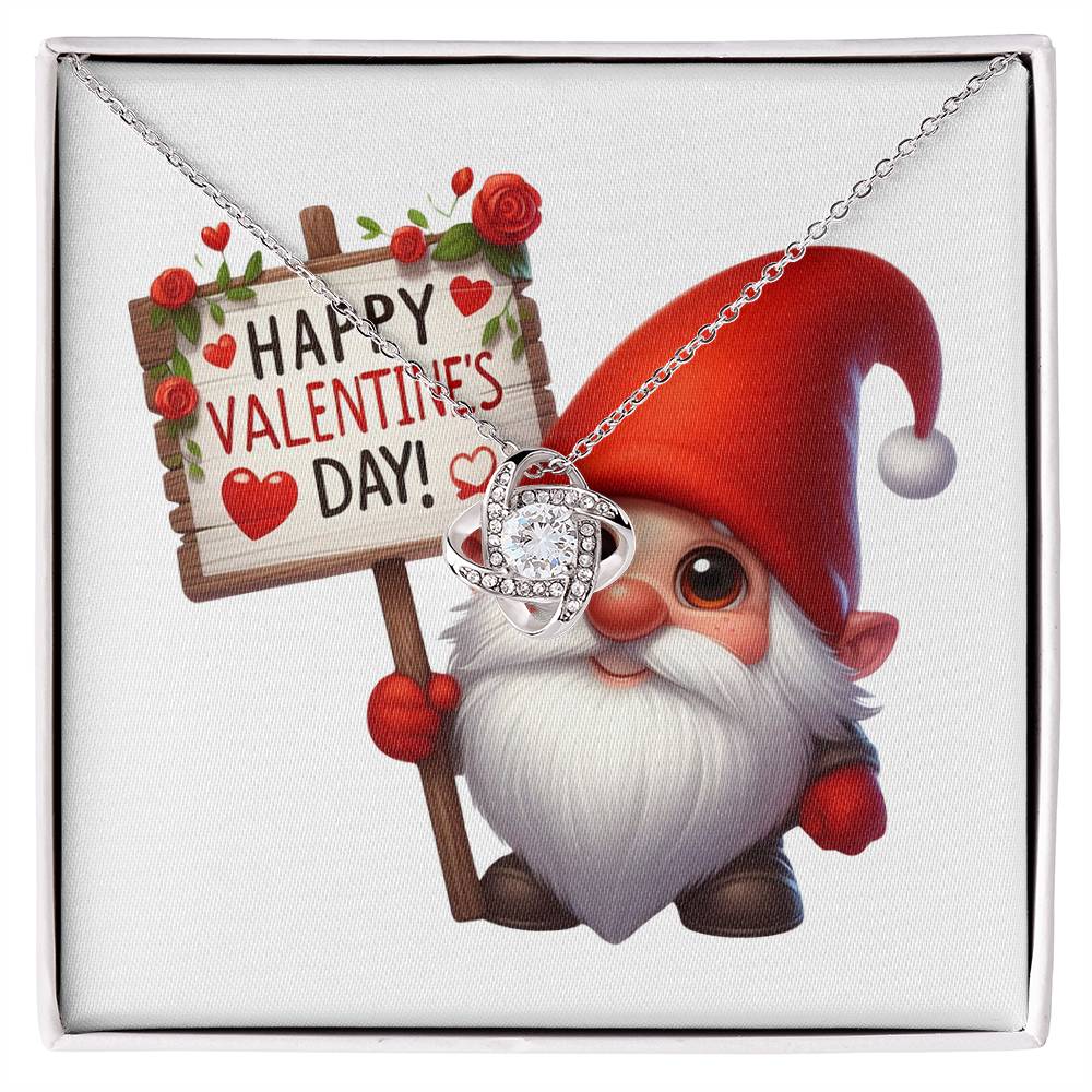 Happy Valentine's Day Gnomes 027 - Love Knot Necklace