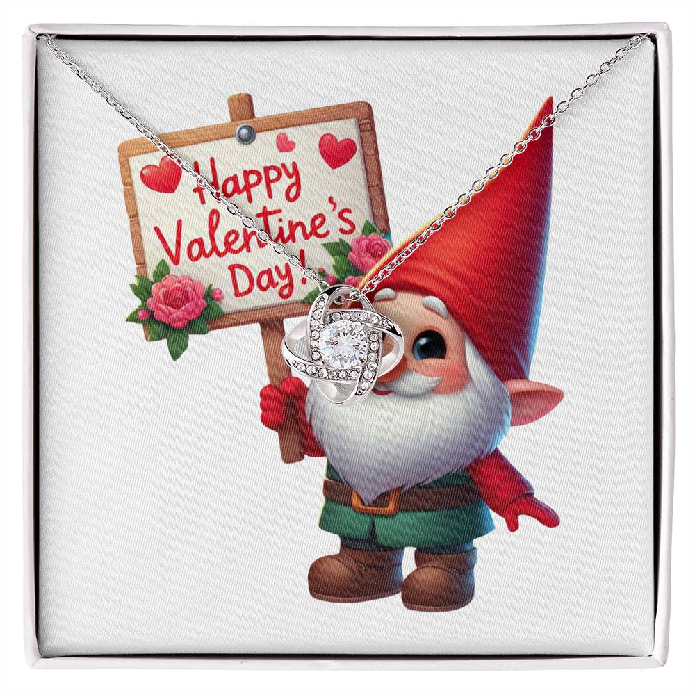 Happy Valentine's Day Gnomes 017 - Love Knot Necklace
