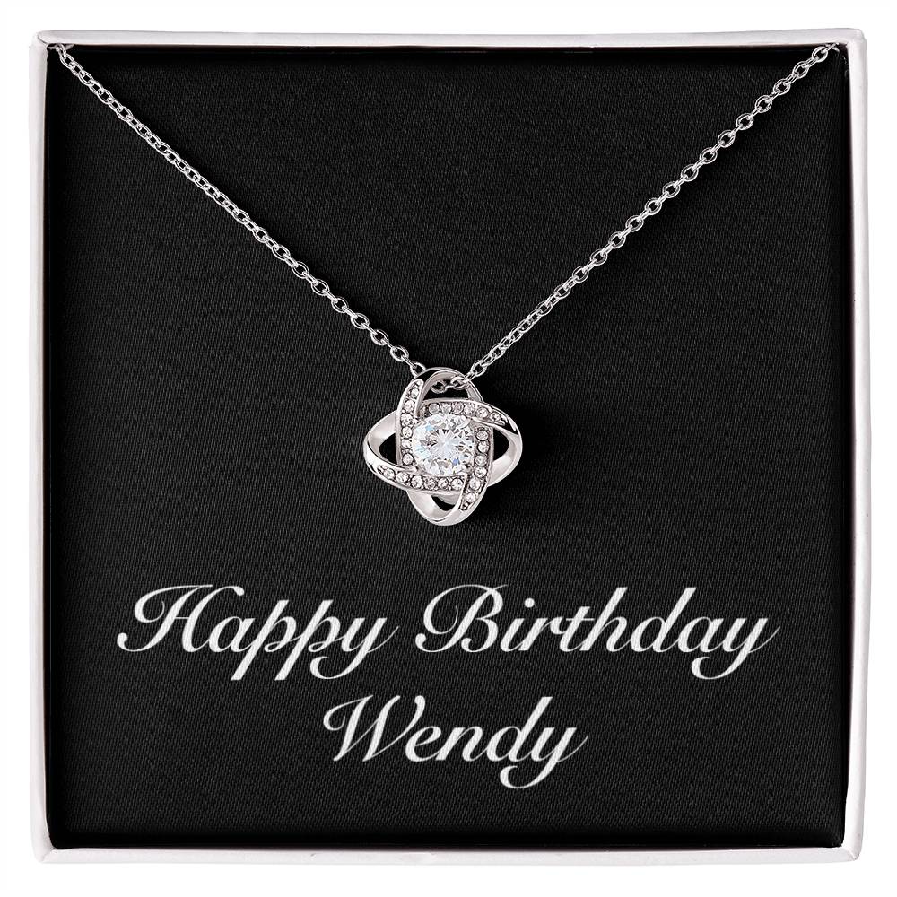 Happy Birthday Wendy v2 - Love Knot Necklace