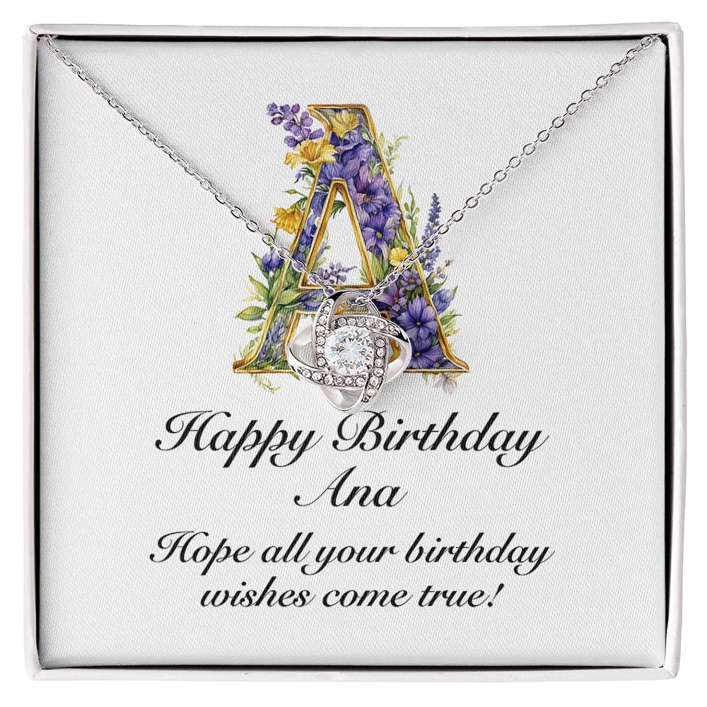 Happy Birthday Ana v02 - Love Knot Necklace