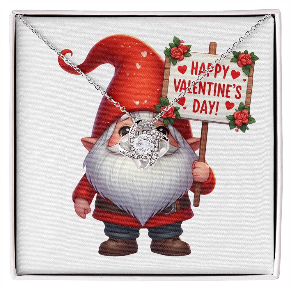 Happy Valentine's Day Gnomes 005 - Love Knot Necklace