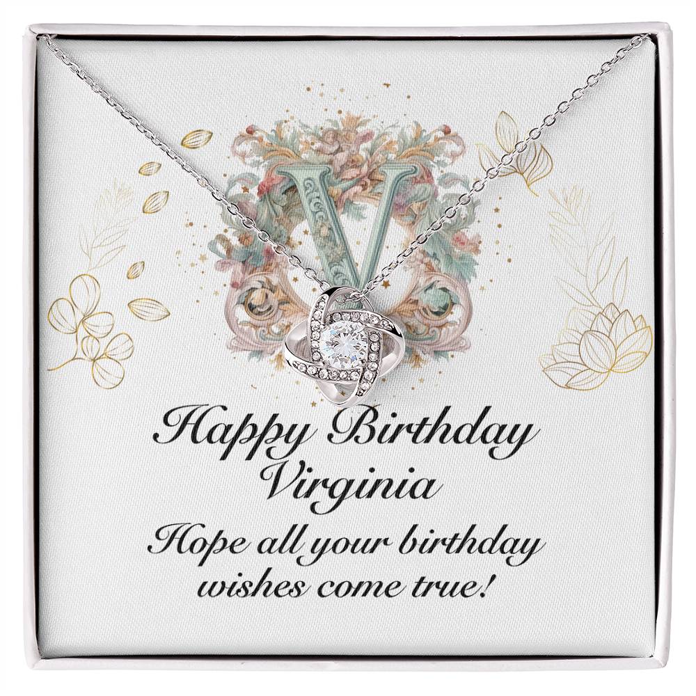 Happy Birthday Virginia v01 - Love Knot Necklace