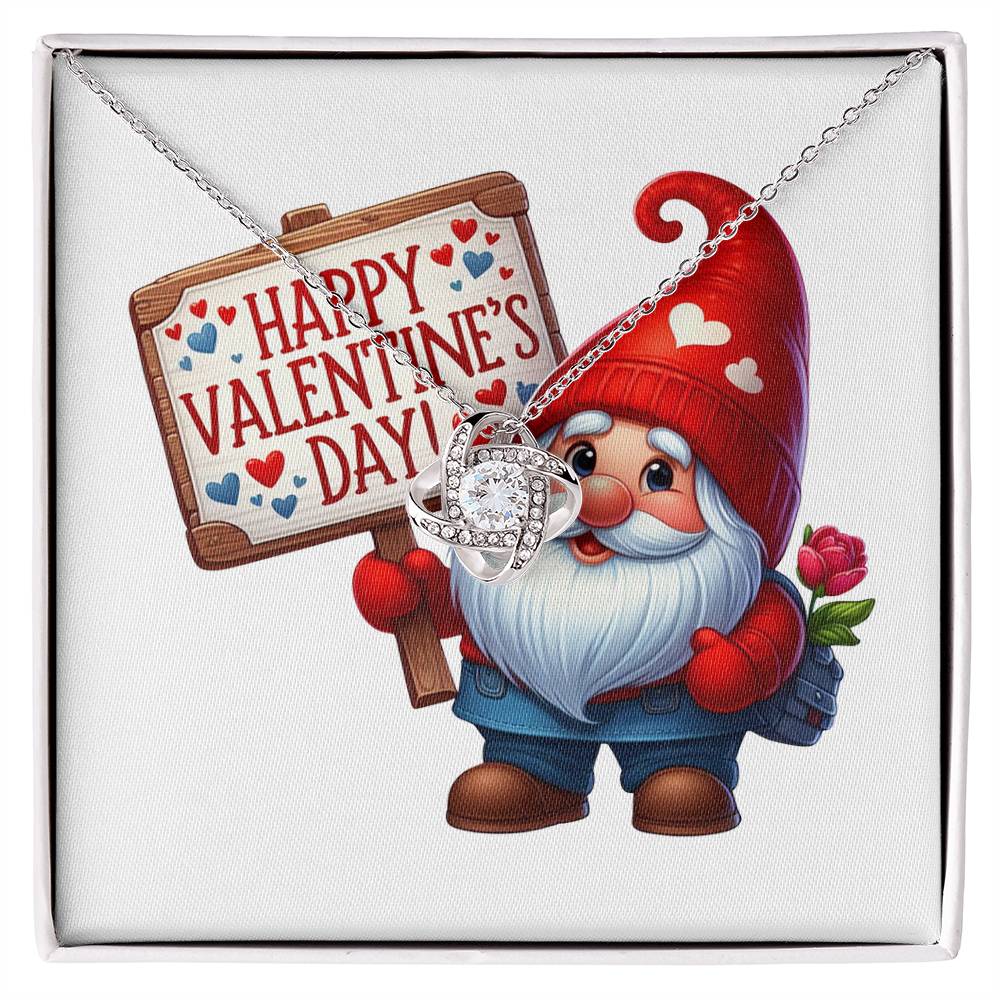 Happy Valentine's Day Gnomes 021 - Love Knot Necklace