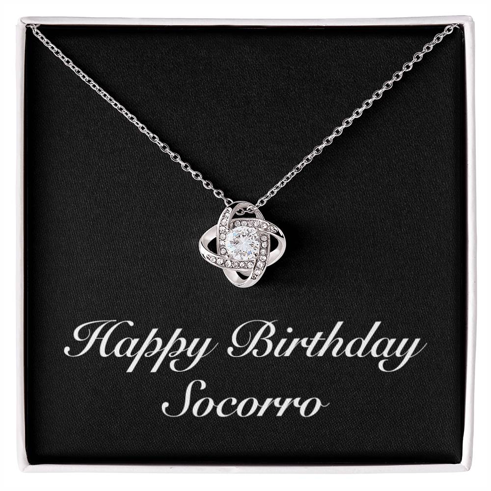 Happy Birthday Socorro v2 - Love Knot Necklace
