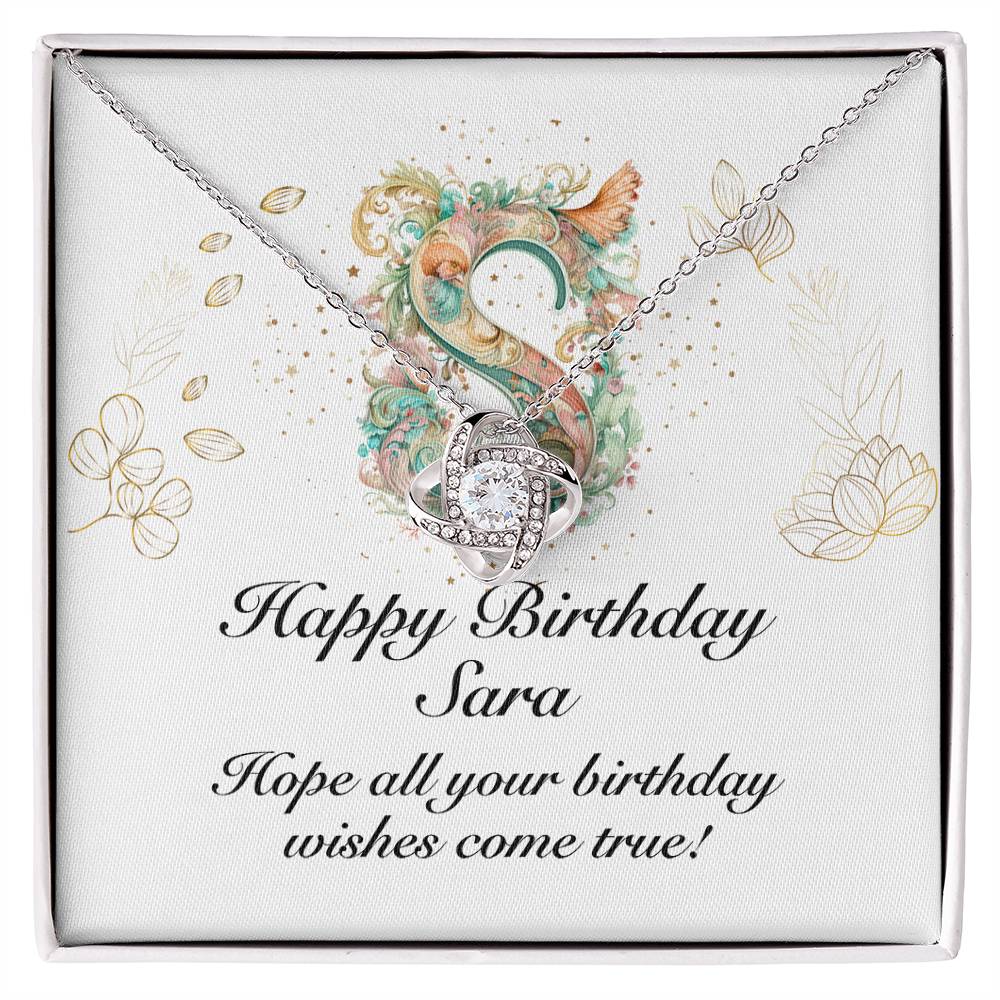 Happy Birthday Sara v01 - Love Knot Necklace