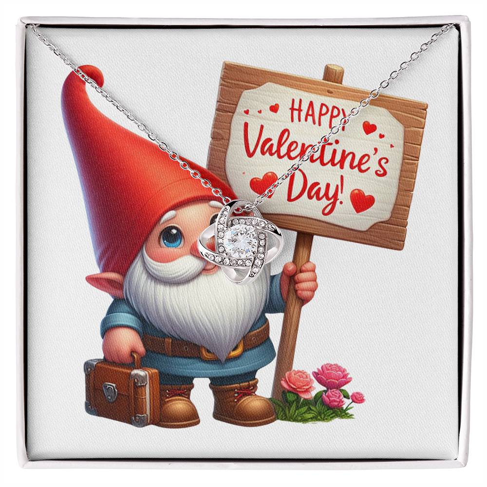 Happy Valentine's Day Gnomes 015 - Love Knot Necklace