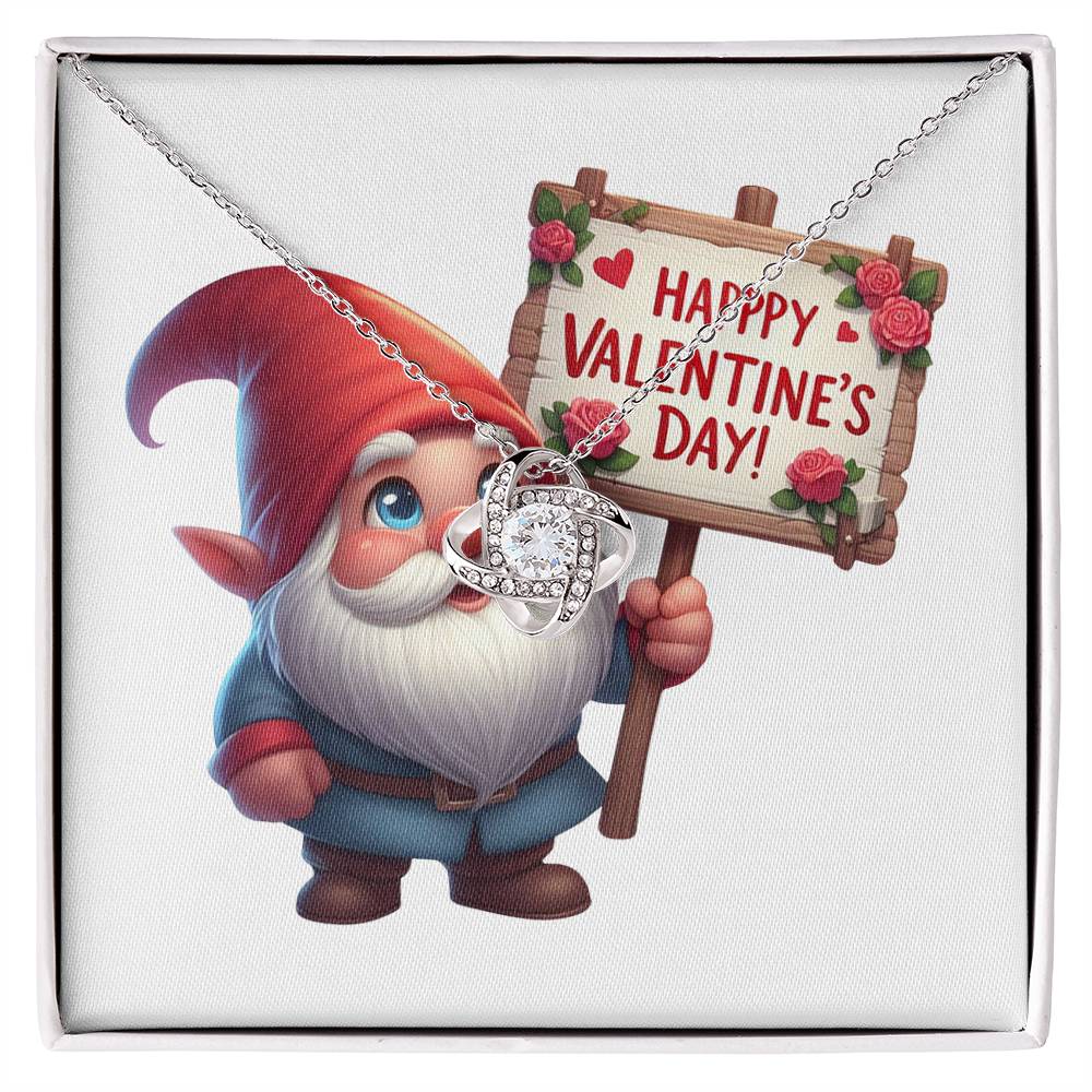 Happy Valentine's Day Gnomes 009 - Love Knot Necklace