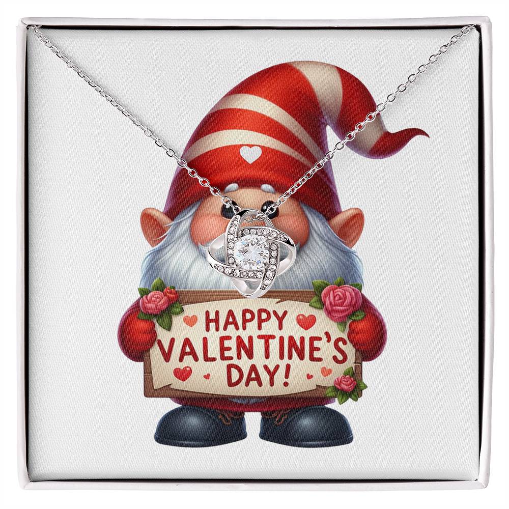 Happy Valentine's Day Gnomes 006 - Love Knot Necklace