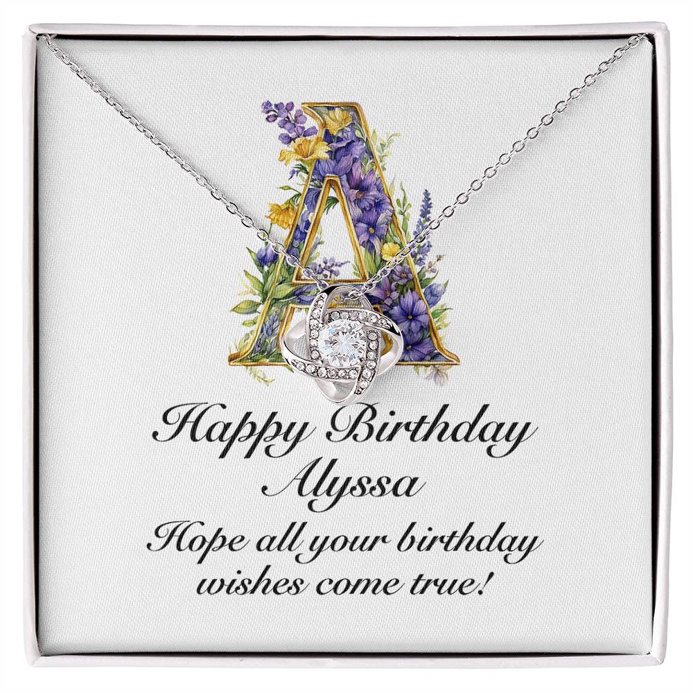Happy Birthday Alyssa v02 - Love Knot Necklace