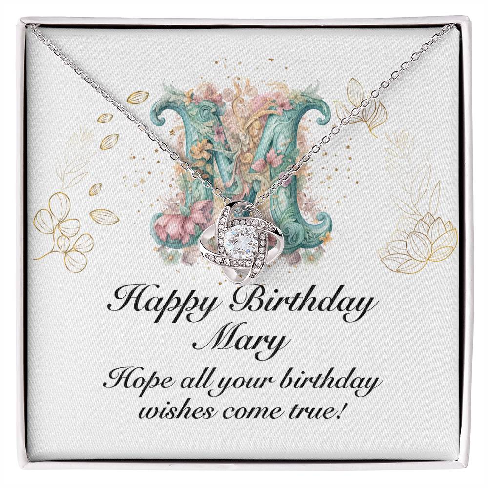Happy Birthday Mary v01 - Love Knot Necklace