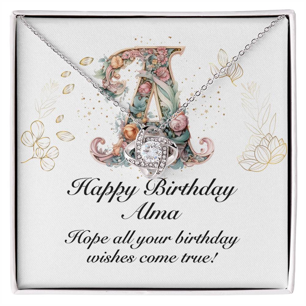 Happy Birthday Alma v01 - Love Knot Necklace