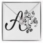 Botanical Monogram A - Love Knot Necklace
