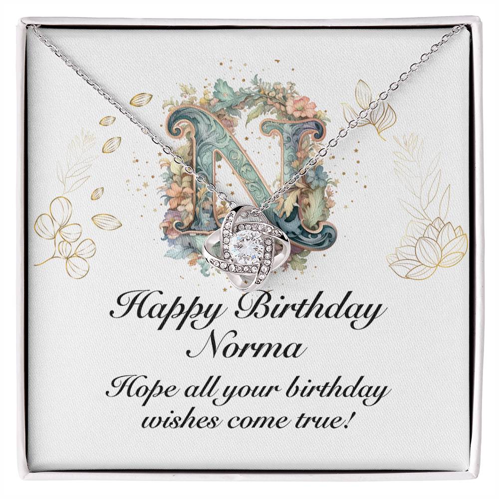 Happy Birthday Norma v01 - Love Knot Necklace