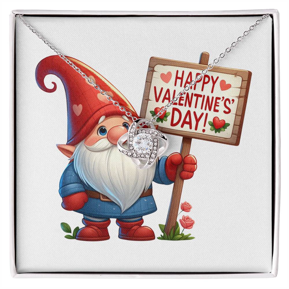 Happy Valentine's Day Gnomes 013 - Love Knot Necklace