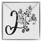 Botanical Monogram I - Love Knot Necklace