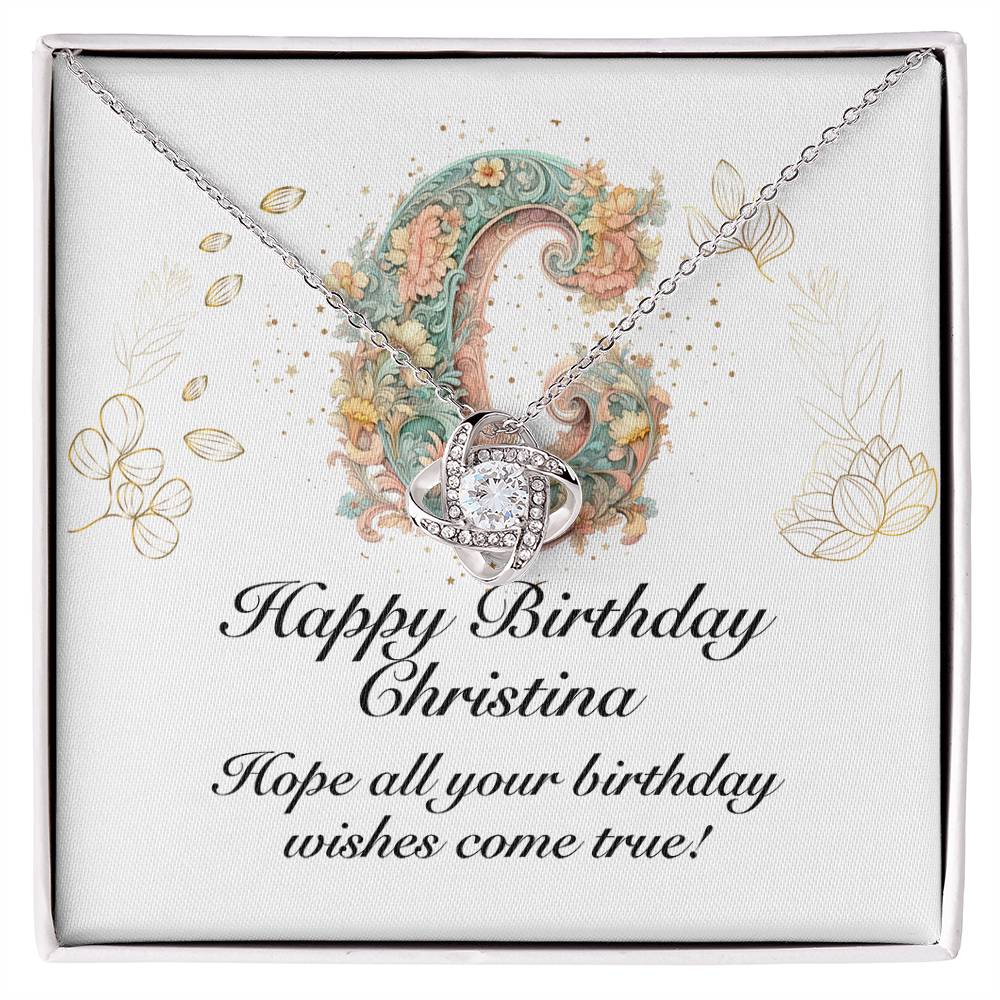 Happy Birthday Christina v01 - Love Knot Necklace