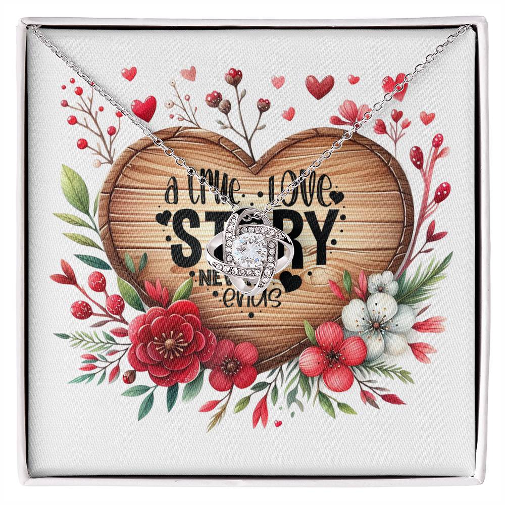 A True Love Story Never Ends - Love Knot Necklace