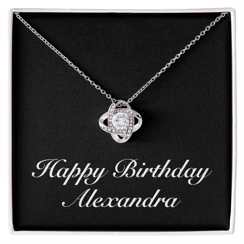 Happy Birthday Alexandra v2 - Love Knot Necklace