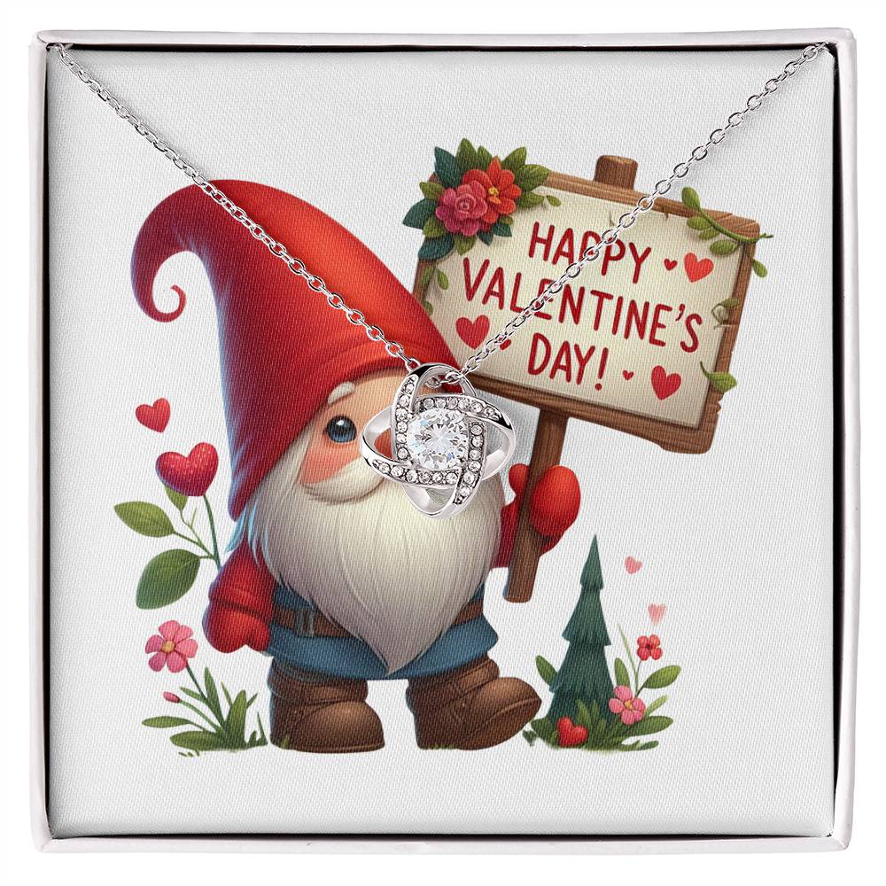 Happy Valentine's Day Gnomes 016 - Love Knot Necklace