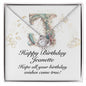 Happy Birthday Jeanette v01 - Love Knot Necklace