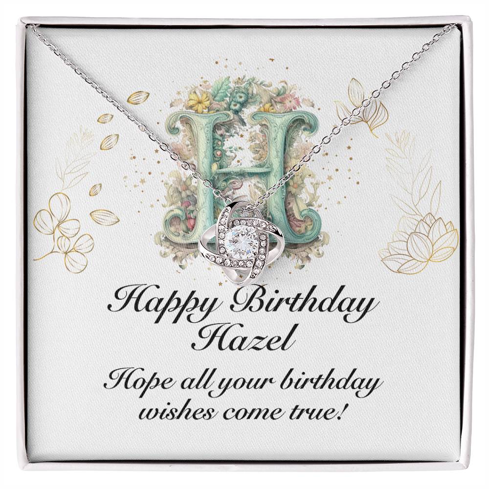 Happy Birthday Hazel v01 - Love Knot Necklace