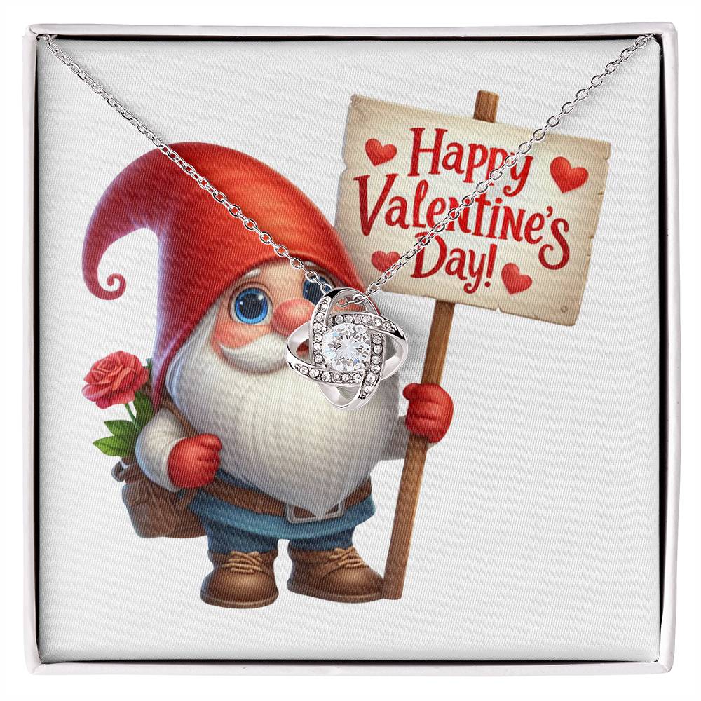 Happy Valentine's Day Gnomes 025 - Love Knot Necklace