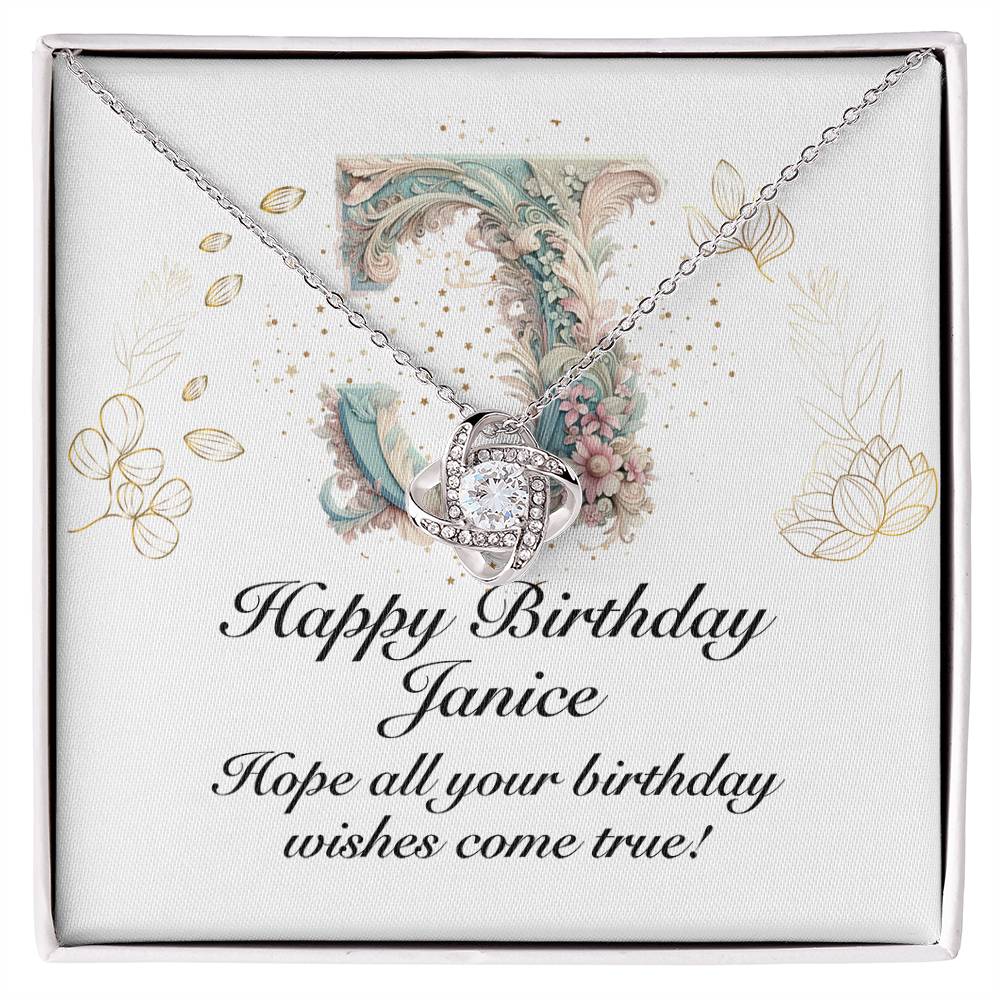 Happy Birthday Janice v01 - Love Knot Necklace