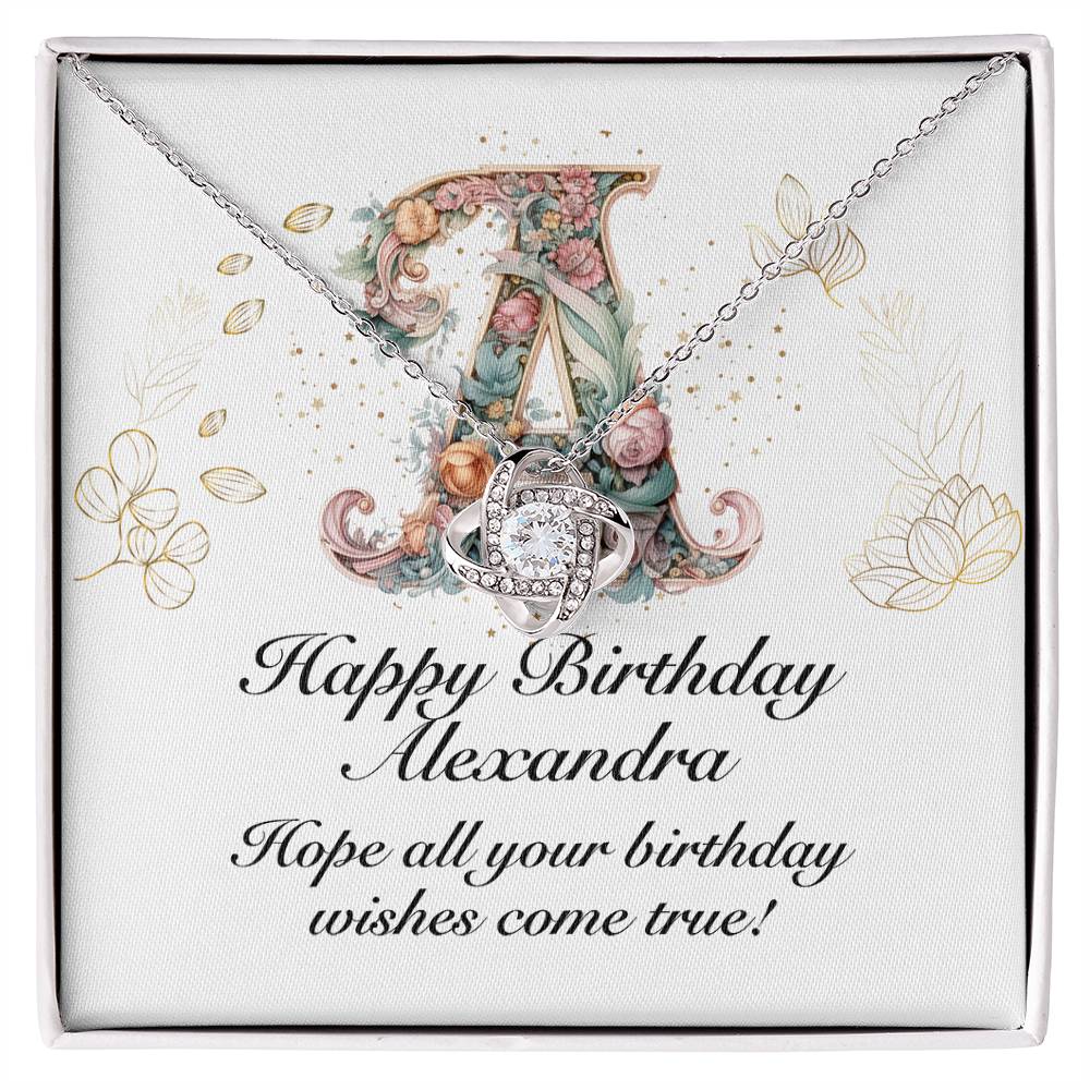 Happy Birthday Alexandra v01 - Love Knot Necklace