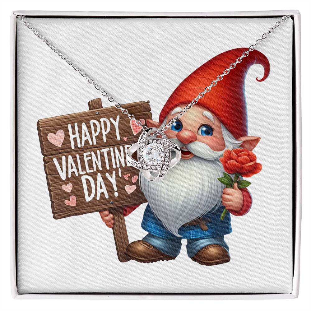 Happy Valentine's Day Gnomes 022 - Love Knot Necklace