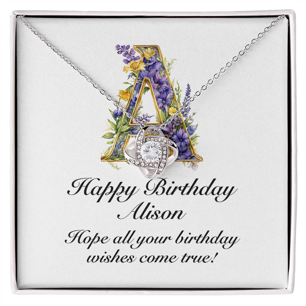 Happy Birthday Alison v02 - Love Knot Necklace