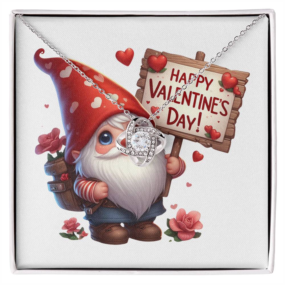 Happy Valentine's Day Gnomes 014 - Love Knot Necklace