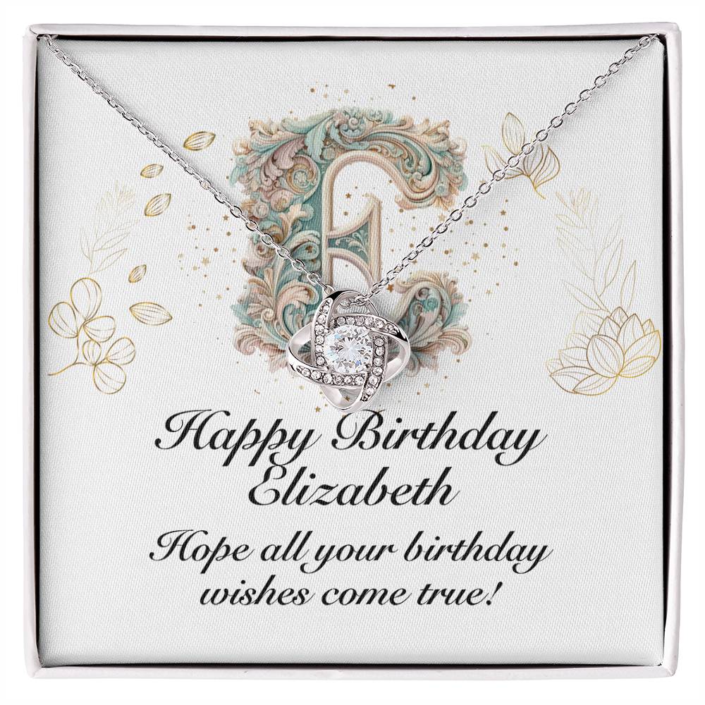 Happy Birthday Elizabeth v01 - Love Knot Necklace