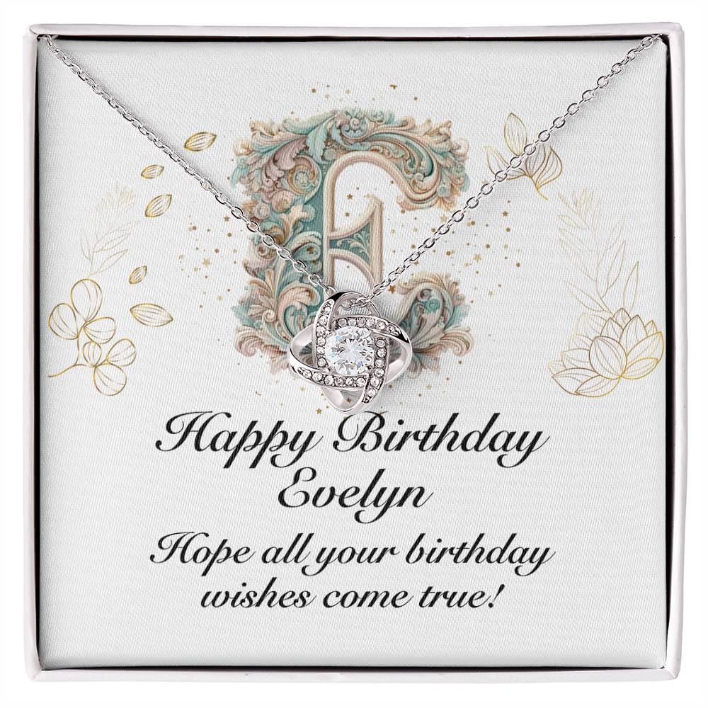 Happy Birthday Evelyn v01 - Love Knot Necklace