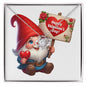 Happy Valentine's Day Gnomes 002 - Love Knot Necklace