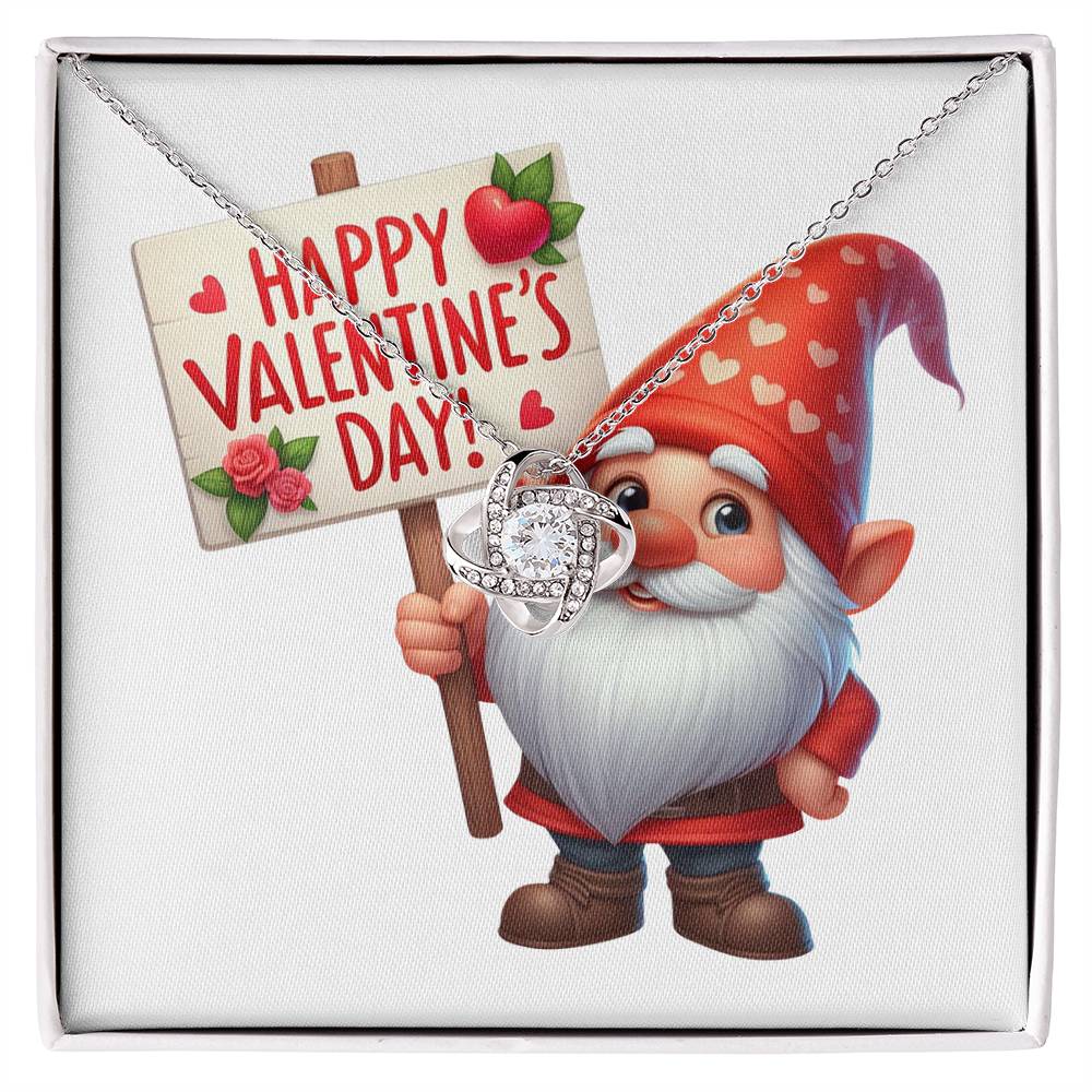 Happy Valentine's Day Gnomes 004 - Love Knot Necklace