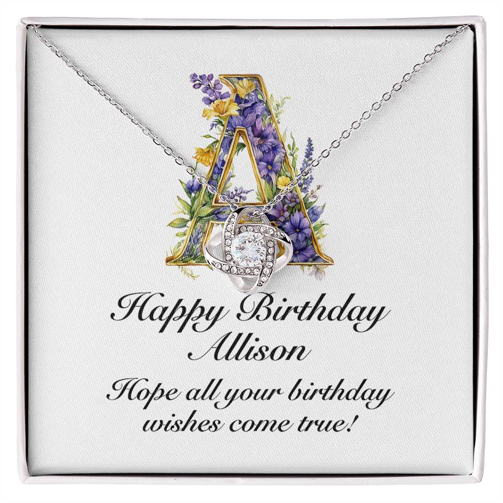 Happy Birthday Allison v02 - Love Knot Necklace