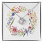 Boho Flowers Wreath Watercolor 07 - Love Knot Necklace