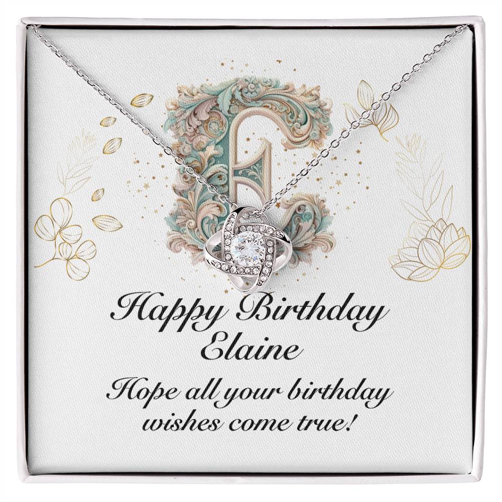 Happy Birthday Elaine v01 - Love Knot Necklace