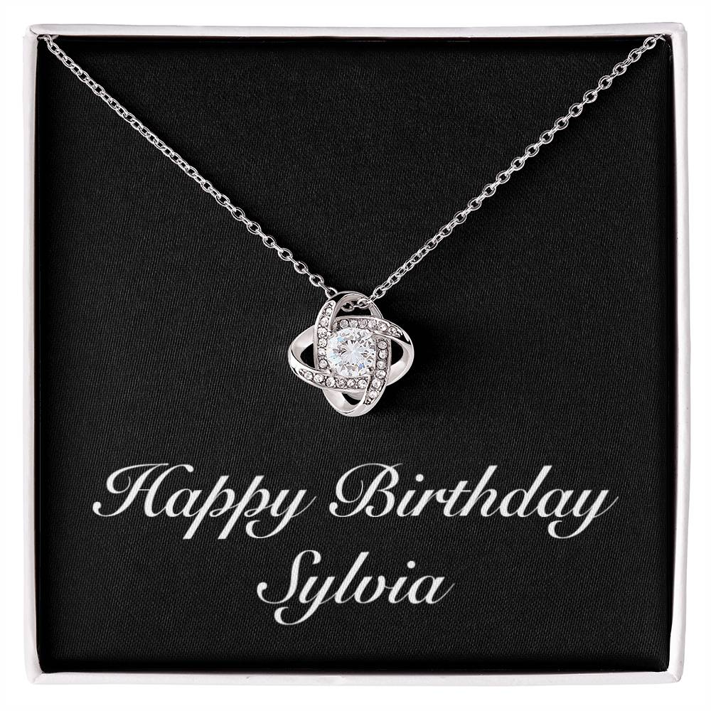 Happy Birthday Sylvia v2 - Love Knot Necklace
