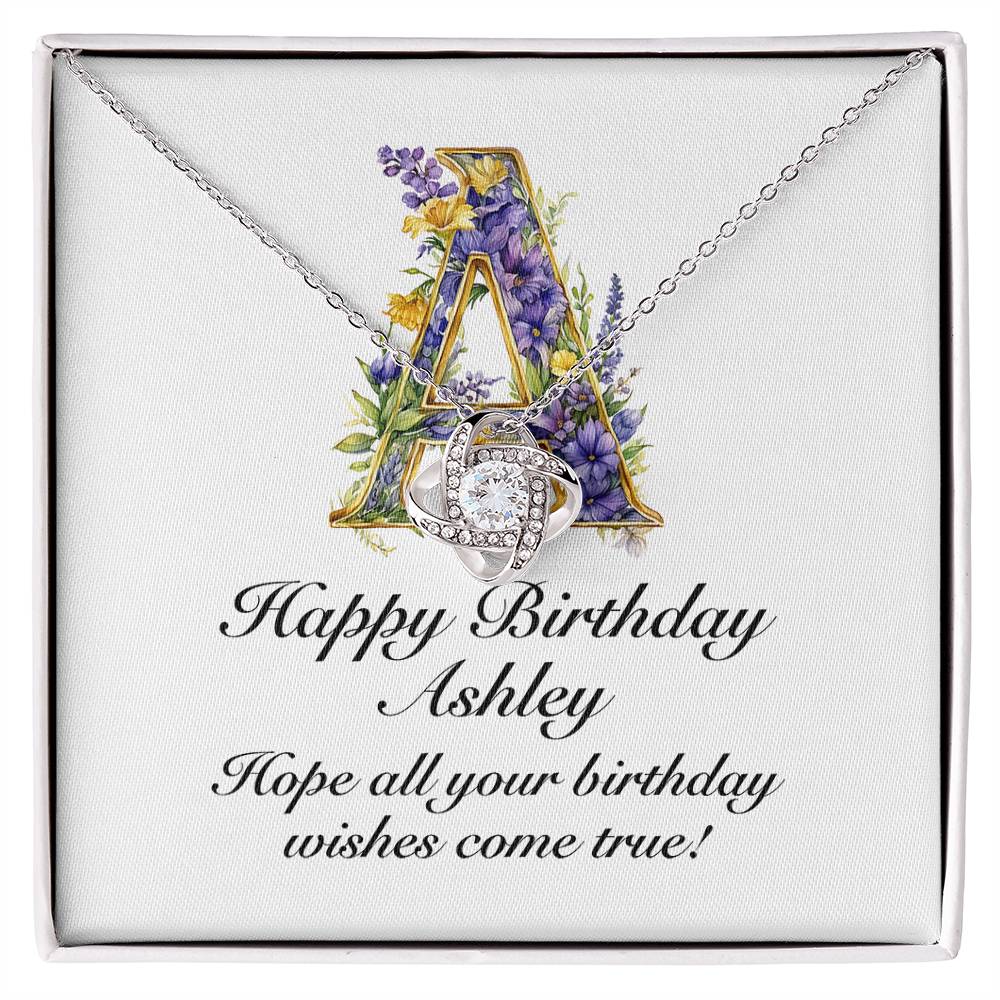 Happy Birthday Ashley v02 - Love Knot Necklace