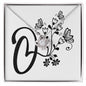 Botanical Monogram O - Love Knot Necklace