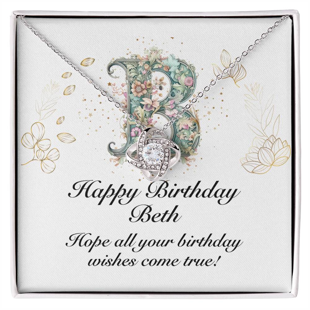 Happy Birthday Beth v01 - Love Knot Necklace