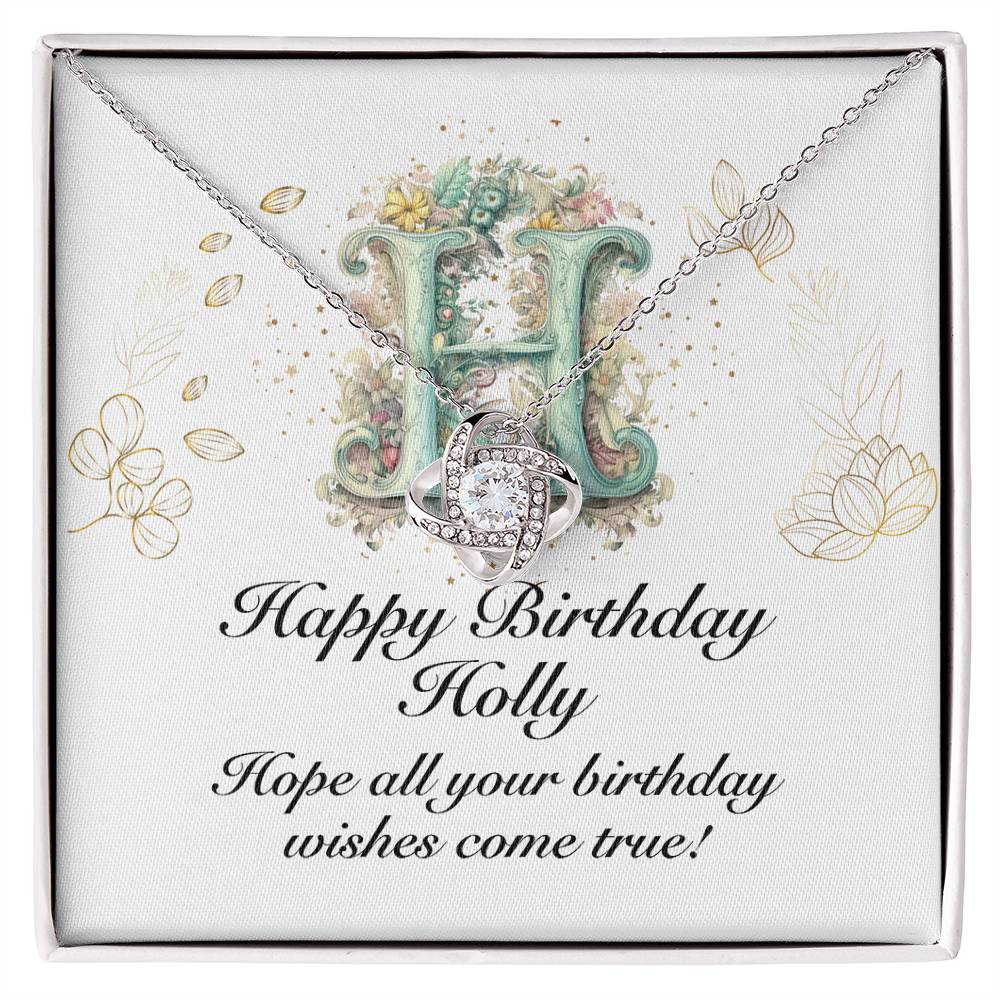 Happy Birthday Holly v01 - Love Knot Necklace