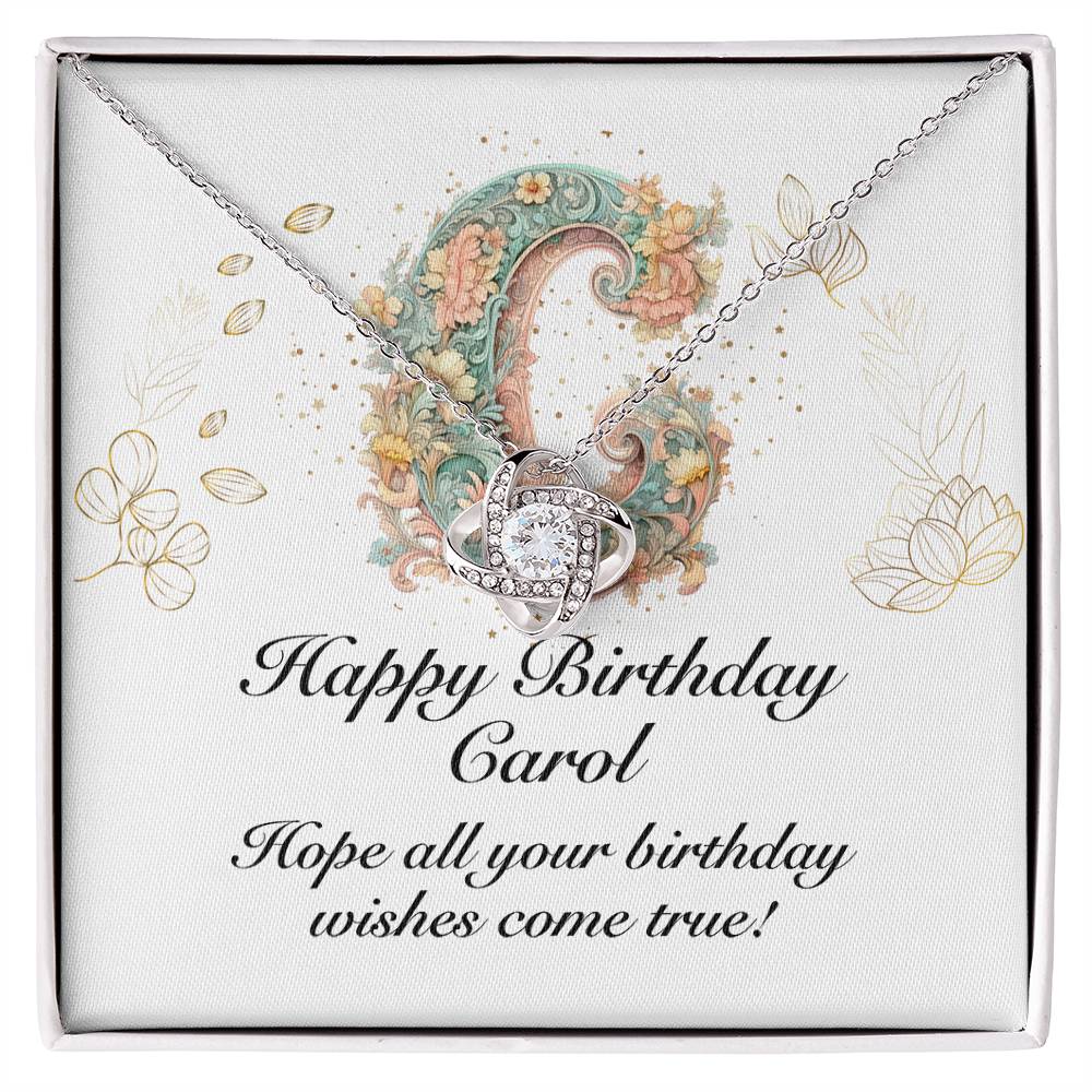Happy Birthday Carol v01 - Love Knot Necklace