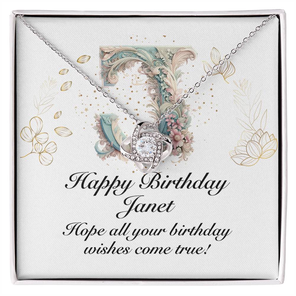 Happy Birthday Janet v01 - Love Knot Necklace